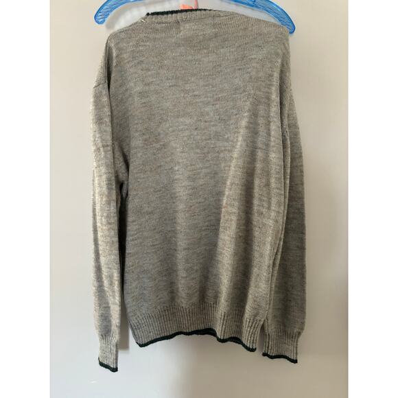 Vintage Men’s Basic Green, Gray, Brown Sweater by Ballyshannon XL ACRYLIC, WOOL - Picture 2 of 4